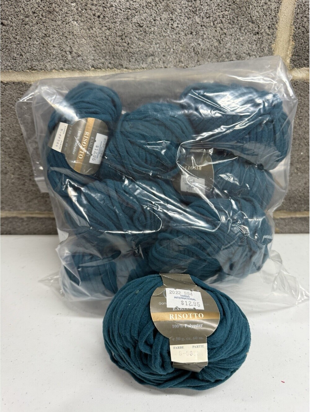 GGH Risotto 100% Polyester Yarn Shade 9 Teal- 9 Skein Lot